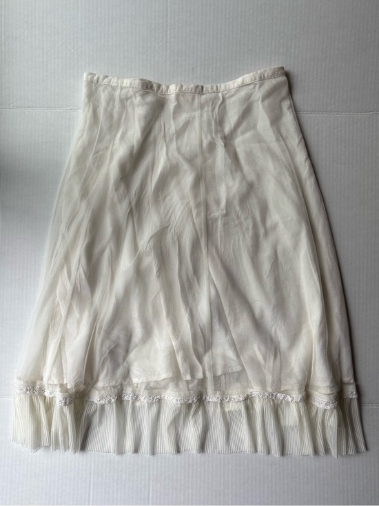 Noa Noa Dresses & Skirts - Cream ivory midi tulle skirt sheer overlay lace trim boho fairycore romantic